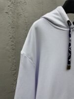 Lv Solid Color Drawstring Hooded Long Sleeve Sweatshirt 1 - 图片 5