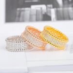 Van Cleef and Arpels Perl??e diamonds ring 3 rows - 图片 7