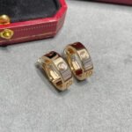 CARTIER LOVE hoop earrings classic model 2 diamonds - 图片 2