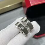 CARTIER LOVE hoop earrings classic model 2 diamonds - 图片 5