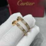 CARTIER LOVE hoop earrings medium model paved - 图片 4