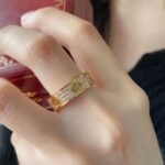 CARTIER LOVE ring classic model paved - 图片 5