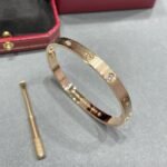 CARTIER LOVE bracelet classic model brushed 4 diamonds - 图片 2