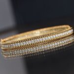 Van Cleef and Arpels Perl??e diamonds bracelet 1 row medium model - 图片 4
