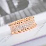 Van Cleef and Arpels Perl??e diamonds ring 3 rows - 图片 2