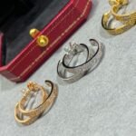 CARTIER LOVE hoop earrings medium model paved - 图片 5