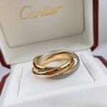 CARTIER Trinity ring small model half-paved - 图片 2