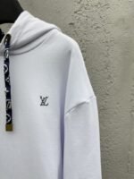Lv Solid Color Drawstring Hooded Long Sleeve Sweatshirt 1 - 图片 6