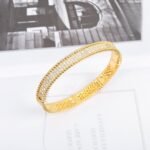 Van Cleef and Arpels Perl??e diamonds bracelet 3 rows medium model - 图片 2