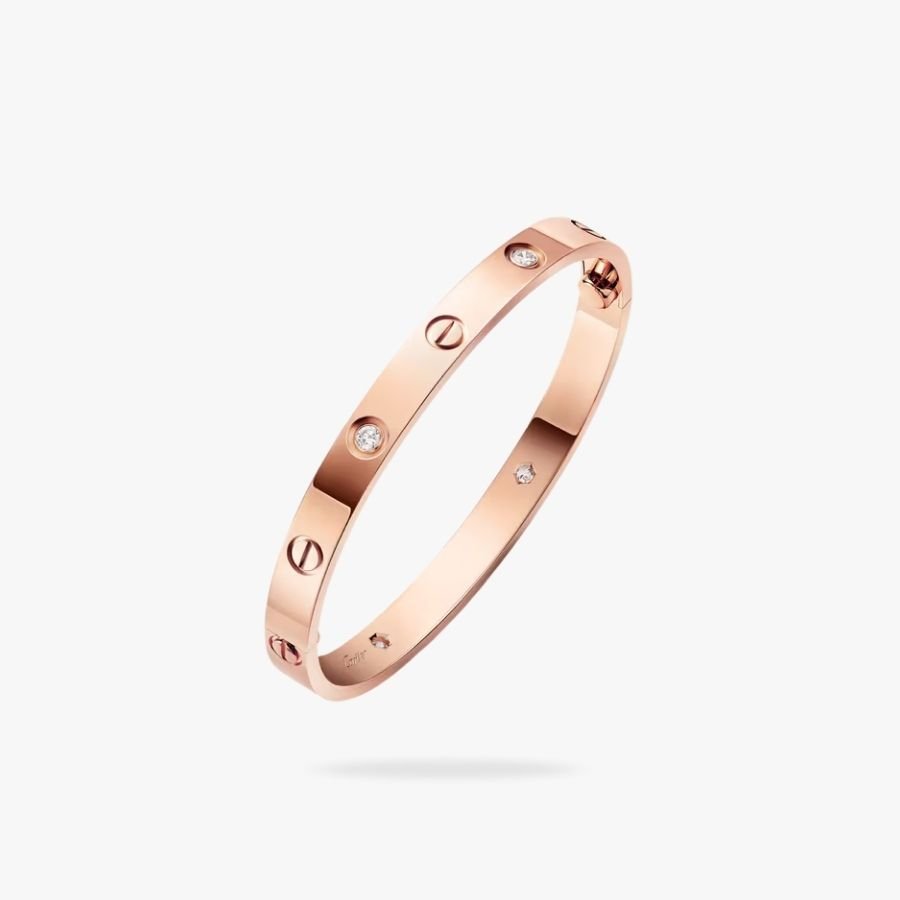 CEL-B-CAR-025.jpg CARTIER LOVE bracelet classic model 4 diamonds - 图片 1