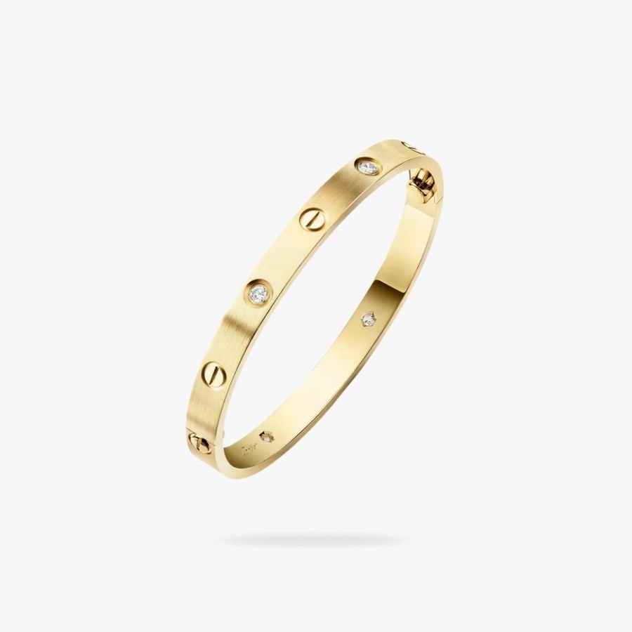 CEL-B-CAR-032.jpg CARTIER LOVE bracelet classic model brushed 4 diamonds - 图片 1