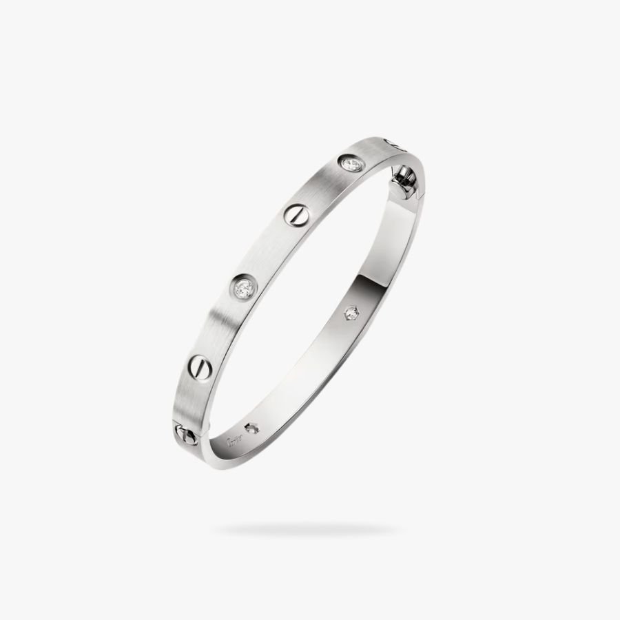 CEL-B-CAR-033-1.jpg CARTIER LOVE bracelet classic model brushed 4 diamonds - 图片 1