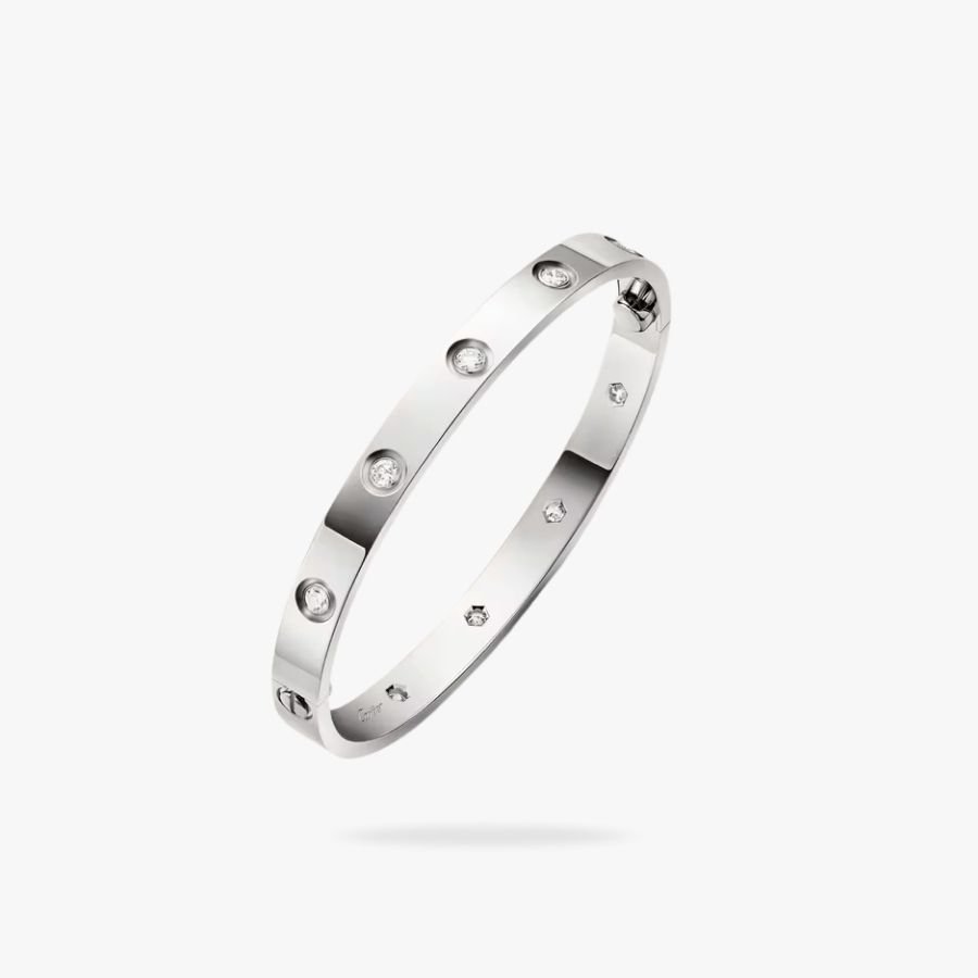 CEL-B-CAR-036.jpg CARTIER LOVE bracelet classic model 10 diamonds - 图片 1