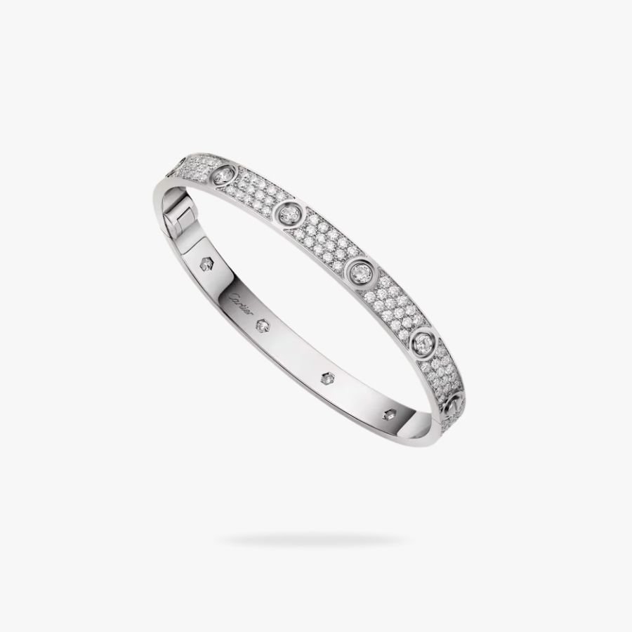 CEL-B-CAR-042.jpg CARTIER LOVE bracelet classic model paved 10 diamonds - 图片 1