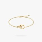 CARTIER LOVE bracelet on chain half-paved