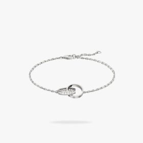 CARTIER LOVE bracelet on chain half-paved