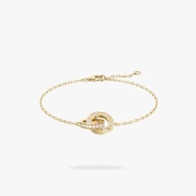 CARTIER LOVE bracelet on chain paved