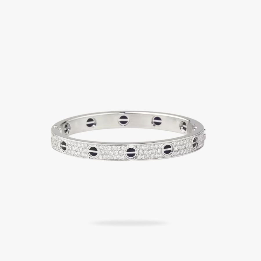 CEL-B-CAR-058.jpg CARTIER LOVE bracelet classic model paved ceramic - 图片 1