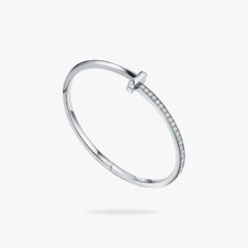 Tiffany and Co TIFFANY T T1 Narrow Diamond Hinged Bangle