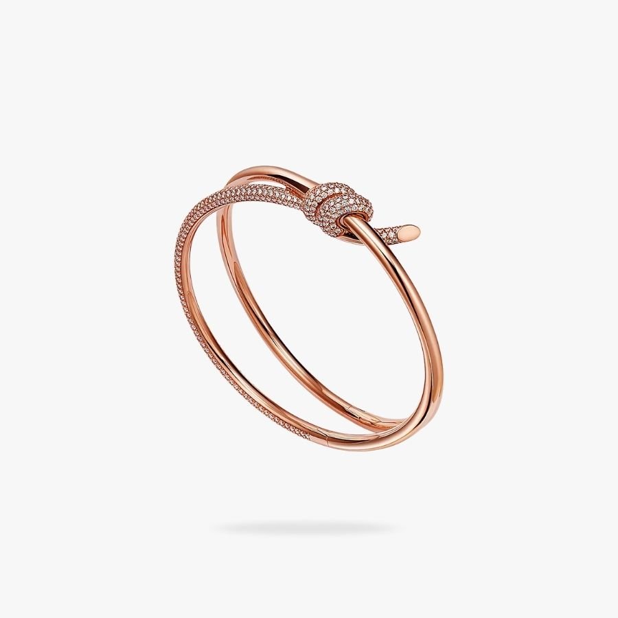 CEL-B-TIF-074.jpg Tiffany and Co TIFFANY Knot Double Row Hinged Bangle - 图片 1