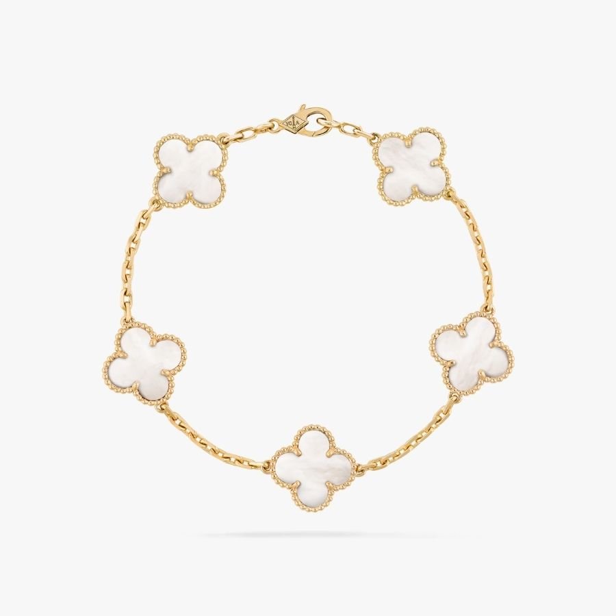 CEL-B-VCA-001.jpg Van Cleef and Arpels Vintage Alhambra bracelet 5 motifs - 图片 1