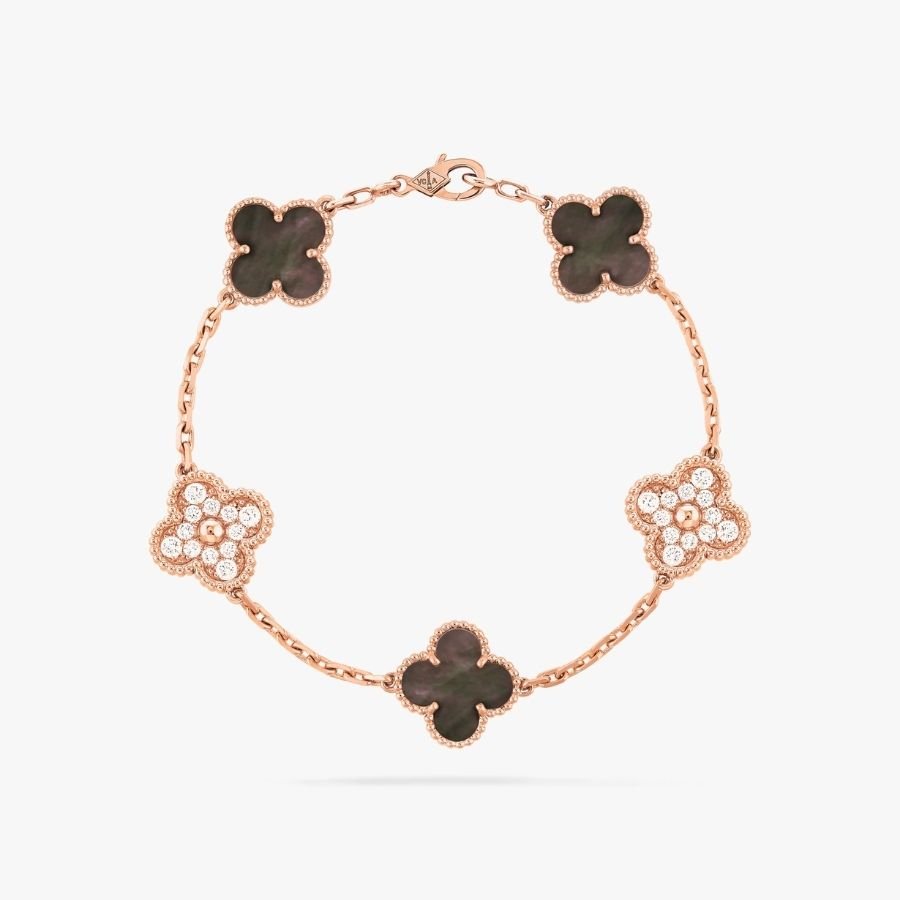 CEL-B-VCA-004.jpg Van Cleef and Arpels Vintage Alhambra bracelet 5 motifs - 图片 1