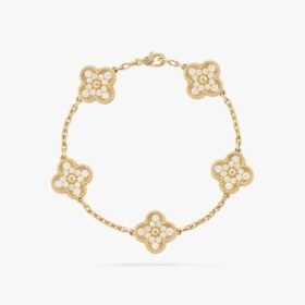 Van Cleef and Arpels Vintage Alhambra bracelet 5 motifs