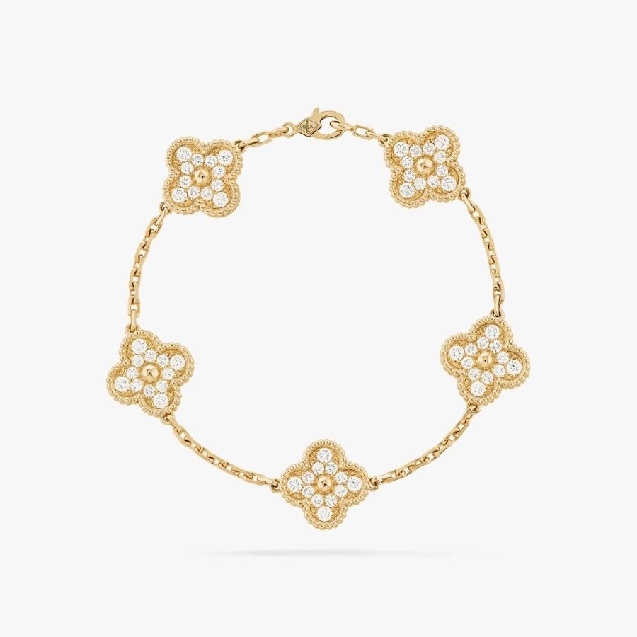 CEL-B-VCA-008.jpg Van Cleef and Arpels Vintage Alhambra bracelet 5 motifs - 图片 1