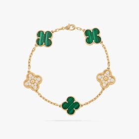 Van Cleef and Arpels Vintage Alhambra bracelet 5 motifs