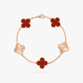 Van Cleef and Arpels Vintage Alhambra bracelet 5 motifs