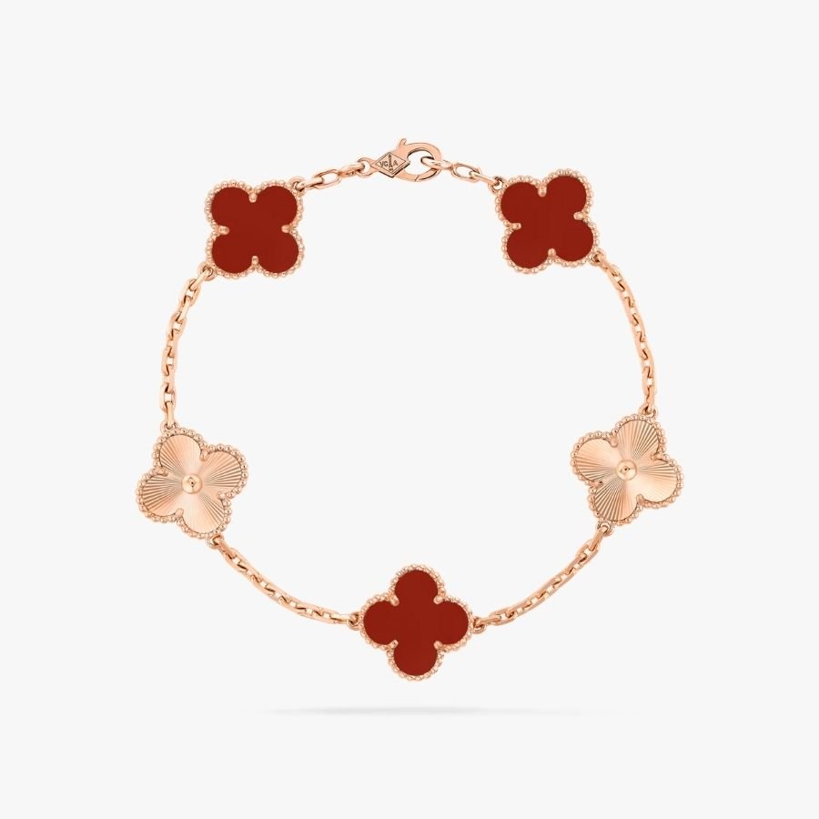 CEL-B-VCA-020.jpg Van Cleef and Arpels Vintage Alhambra bracelet 5 motifs - 图片 1