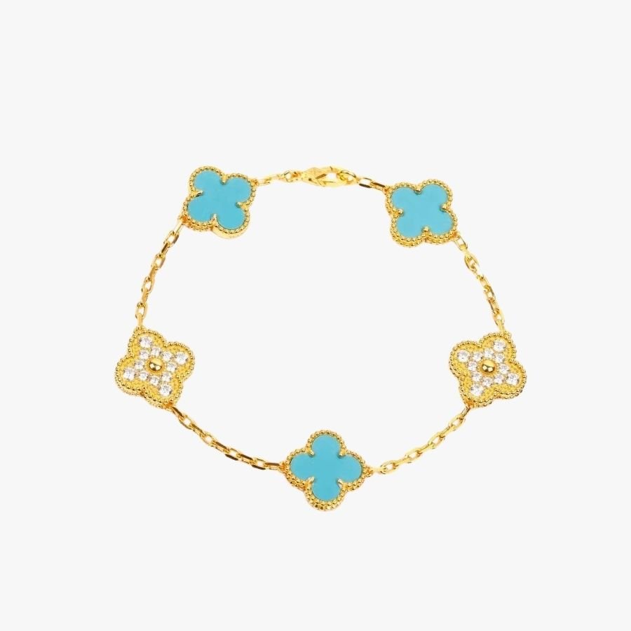 CEL-B-VCA-025.jpg Van Cleef and Arpels Vintage Alhambra bracelet 5 motifs - 图片 1