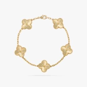 Van Cleef and Arpels Vintage Alhambra bracelet 5 motifs
