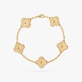 Van Cleef and Arpels Vintage Alhambra bracelet 5 motifs