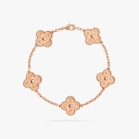 Van Cleef and Arpels Vintage Alhambra bracelet 5 motifs