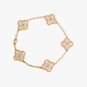 Van Cleef and Arpels Vintage Alhambra bracelet 5 motifs