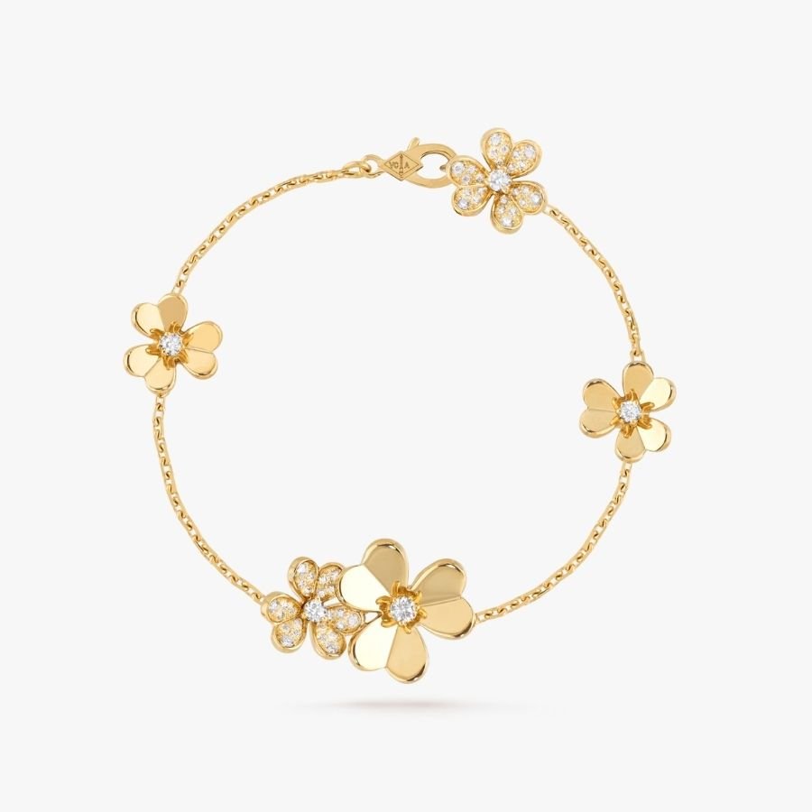 CEL-B-VCA-048.jpg Van Cleef and Arpels Frivole bracelet 5 flowers - 图片 1