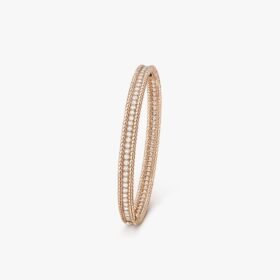 Van Cleef and Arpels Perl??e diamonds bracelet 1 row medium model