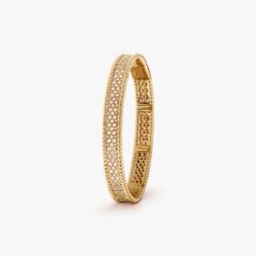 Van Cleef and Arpels Perl??e diamonds bracelet 3 rows medium model