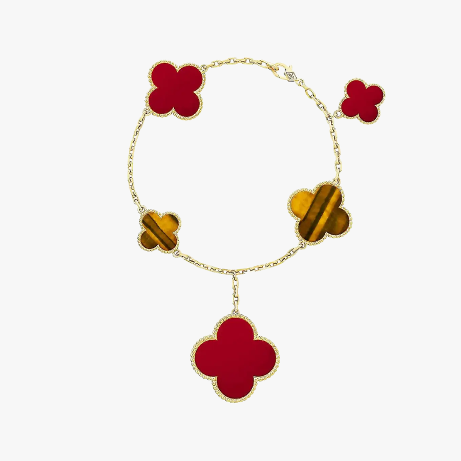CEL-B-VCA-074.png Van Cleef and Arpels Vintage Alhambra bracelet 5 motifs - 图片 1