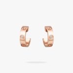 CARTIER LOVE hoop earrings classic model 2 diamonds