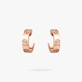 CARTIER LOVE hoop earrings classic model 2 diamonds