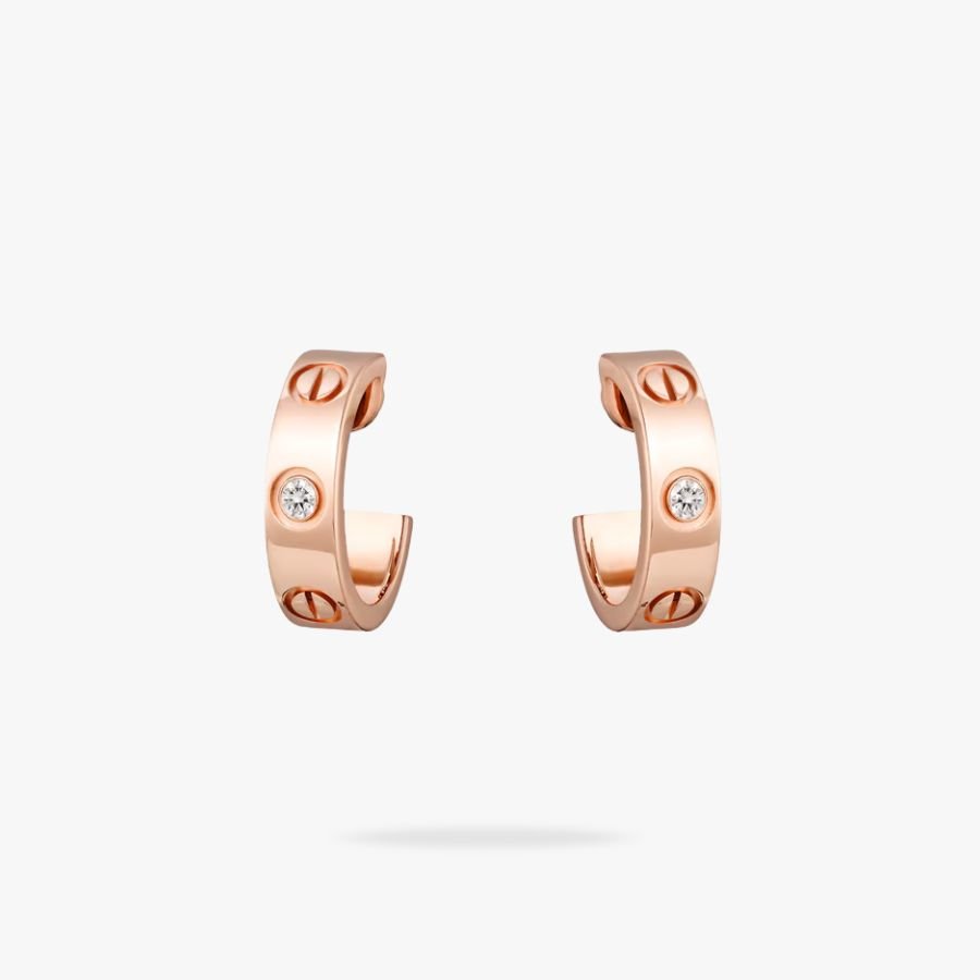 CEL-E-CAR-005.jpg CARTIER LOVE hoop earrings classic model 2 diamonds - 图片 1