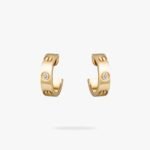 CARTIER LOVE hoop earrings classic model 2 diamonds