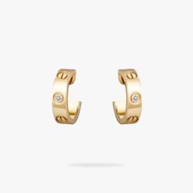 CARTIER LOVE hoop earrings classic model 2 diamonds