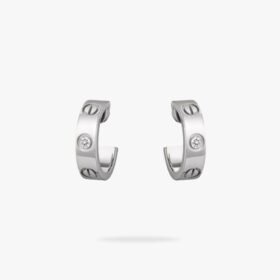 CARTIER LOVE hoop earrings classic model 2 diamonds