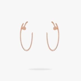 CARTIER Juste un Clou hoop earrings large model paved