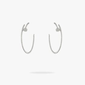 CARTIER Juste un Clou hoop earrings large model paved