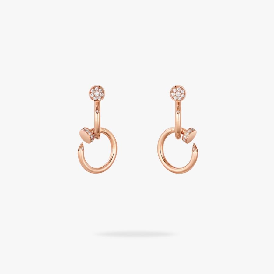 CEL-E-CAR-038.jpg CARTIER Juste un Clou earrings double diamonds - 图片 1