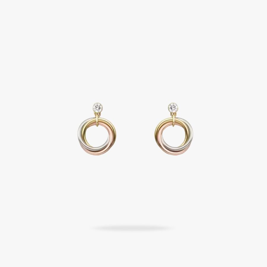 CEL-E-CAR-042.jpg CARTIER Trinity earrings brilliant-cut diamonds - 图片 1